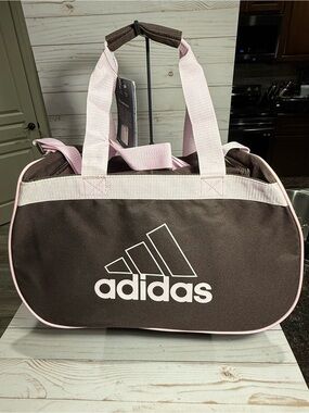 Brand New Adidas Diablo Small Duffel Gym Bag – Black with Pink Accents NWT